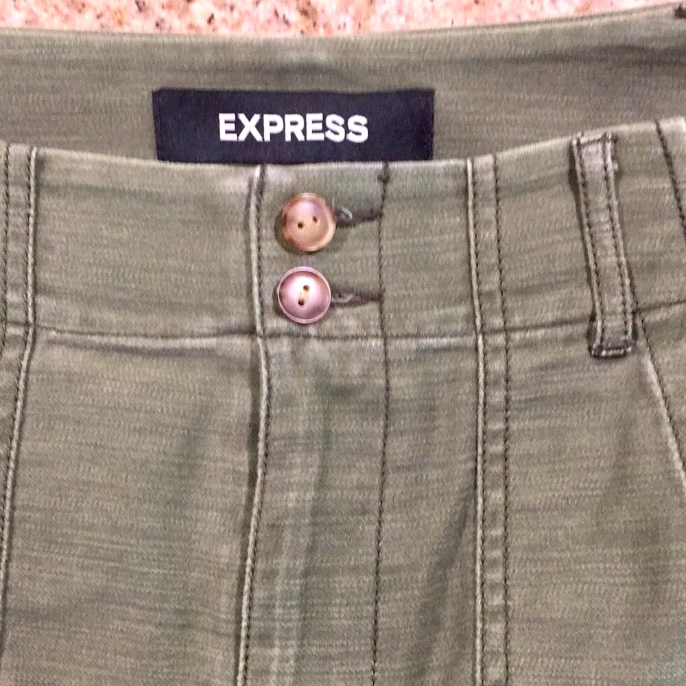 Express Army Green Skirt   Sz 4
